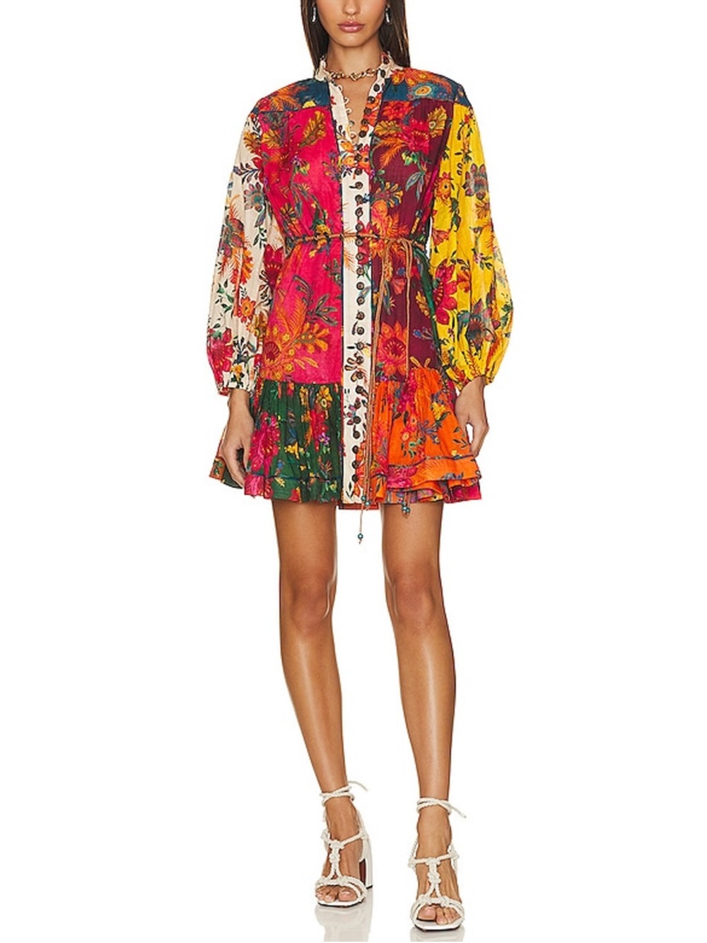 Zimmermann Vibrant Red Ginger Lantern Spliced
Mini Dress Size 0
